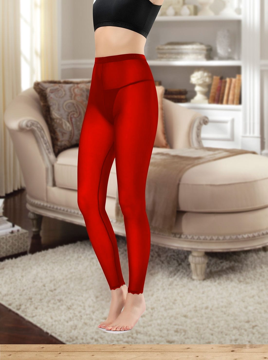 Derya Kurşun Uzun Transparan Kadın Tayt 479K