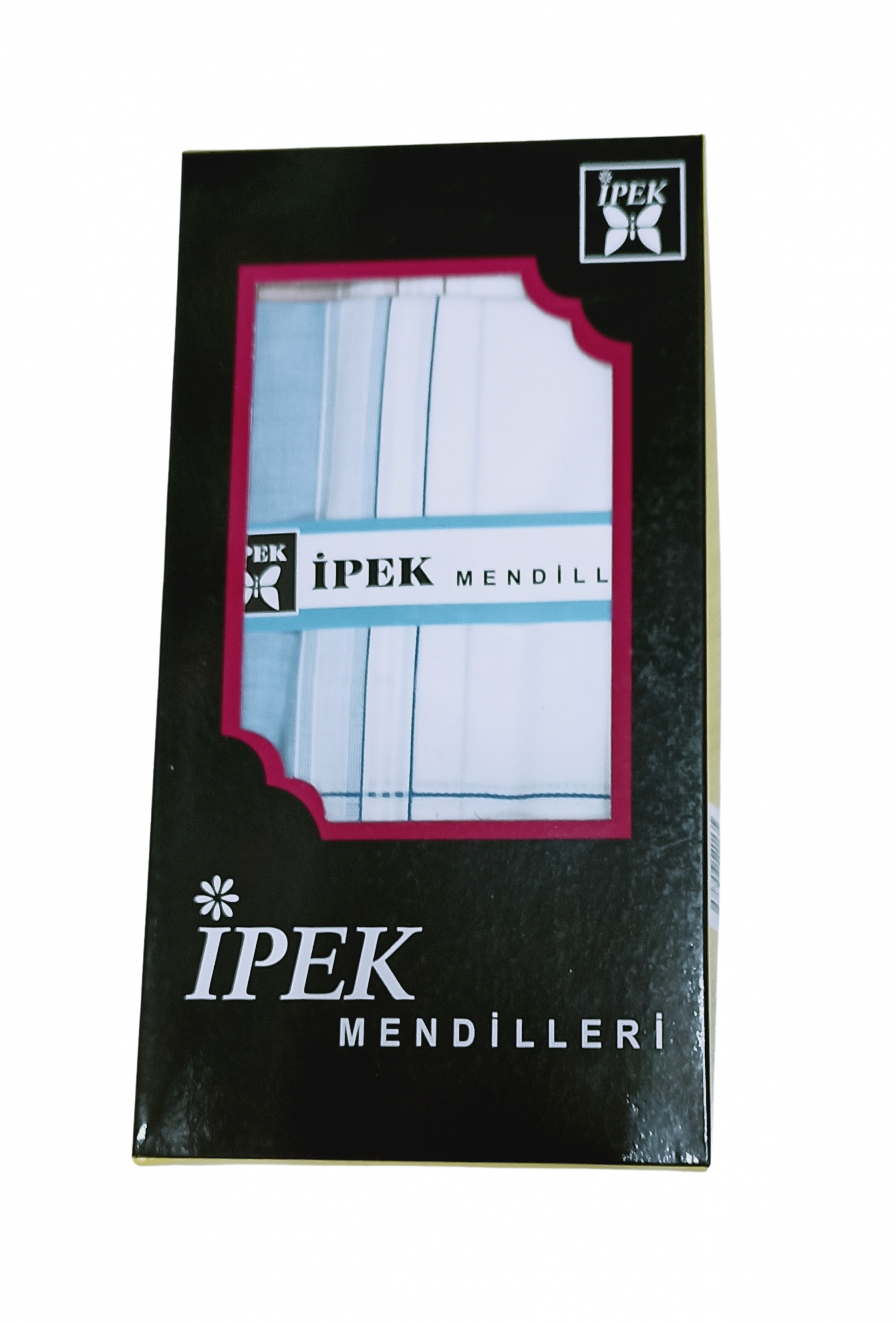 İpek Erkek Çizgili Kutulu Mendil 12 Adet 42x42 cm