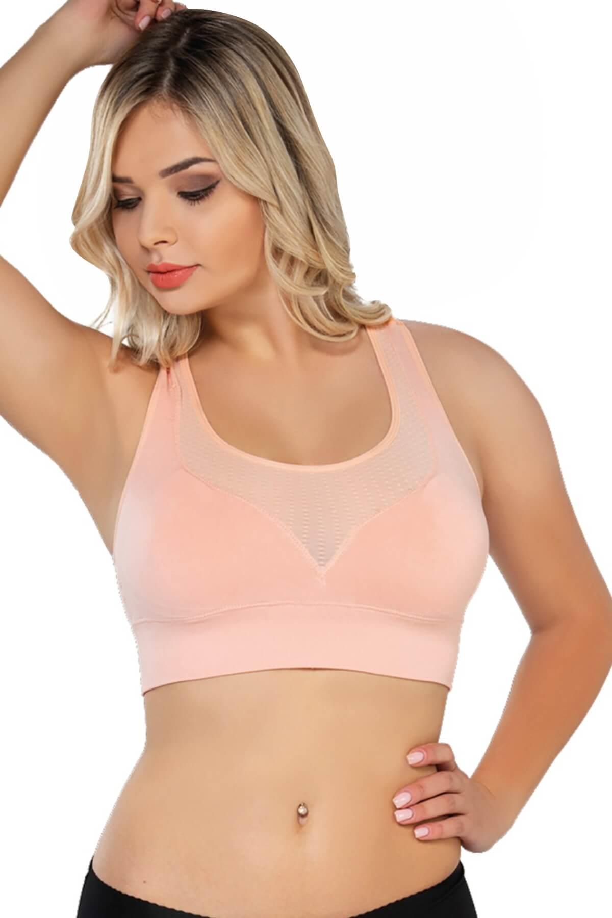 PUDRA  MI Emay 4027 Seamless Tül Pedli Toparlayıcı Büstiyer