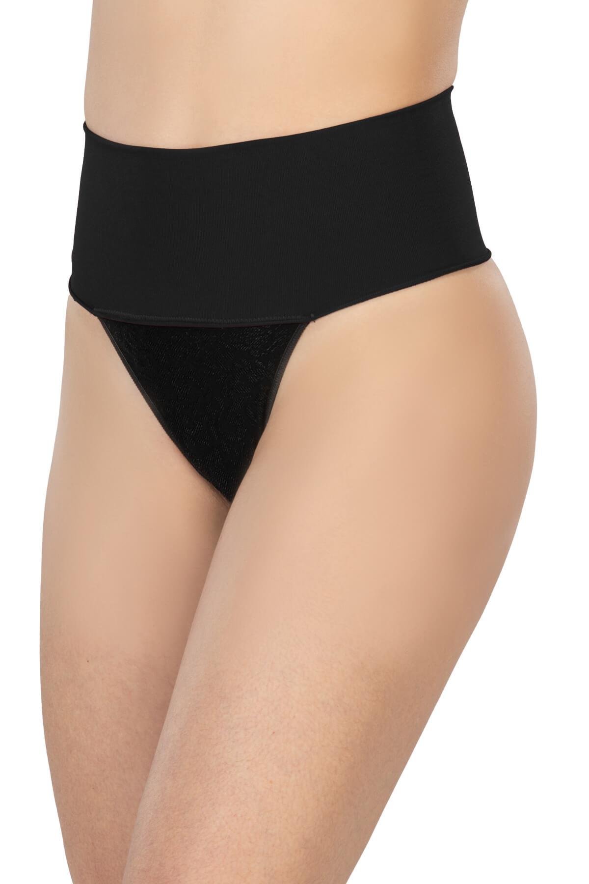 SİYAH MI 2048 Seamless Çift Renk String Korse