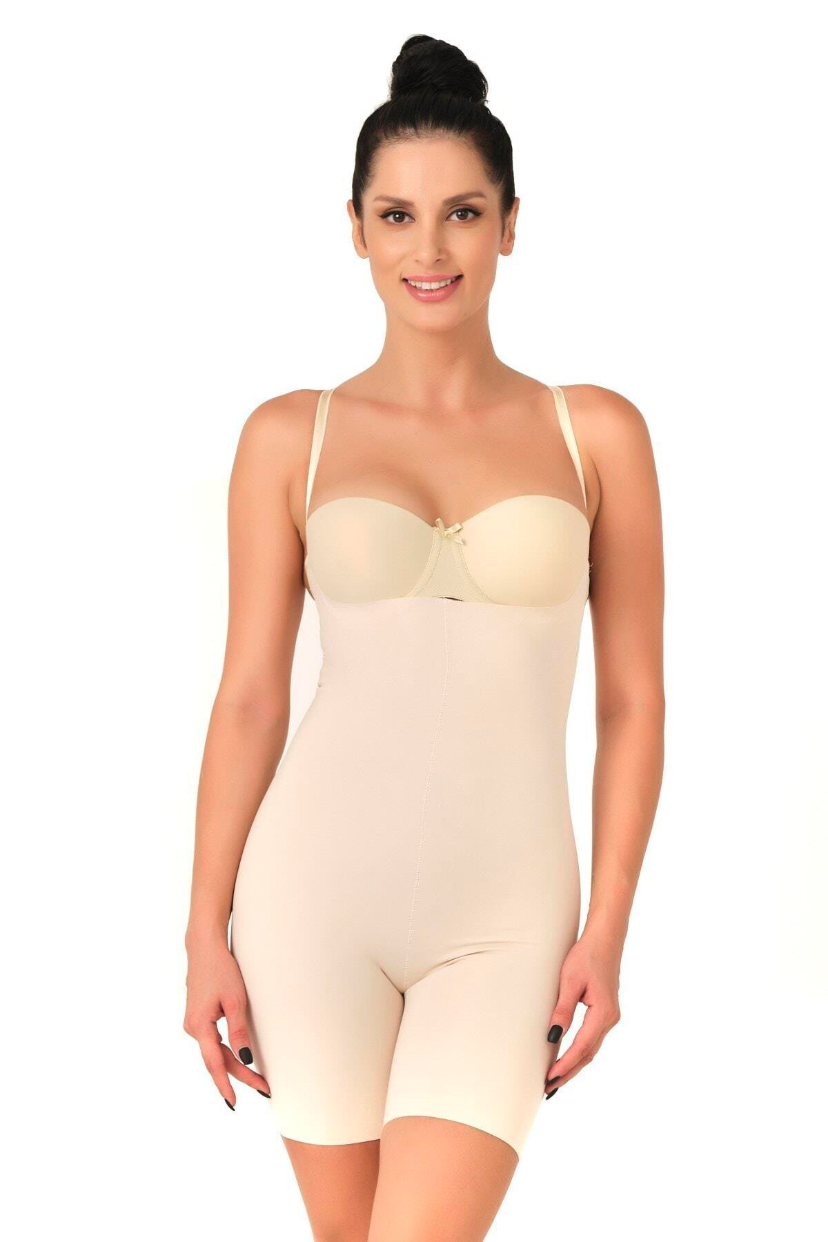 TEN MI Emay 2758 Lazer Kesim Göğsü Açık Boxer  Korse