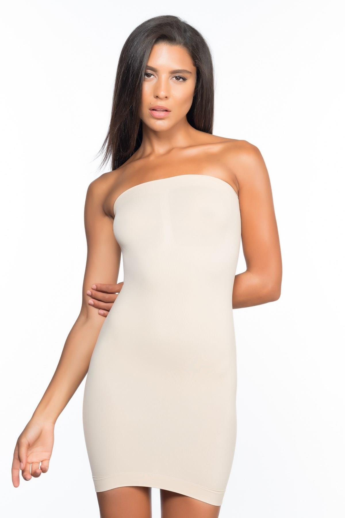 TEN MI Emay 5065 Straplez Elbise Korse